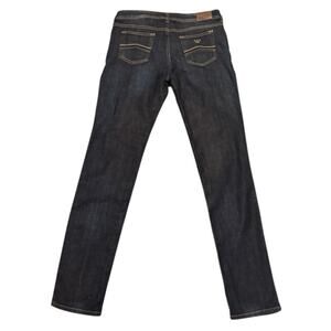 Armani Jeans Women's Blue Dark Wash Slim Fit Denim Straight Leg Jeans Size 31